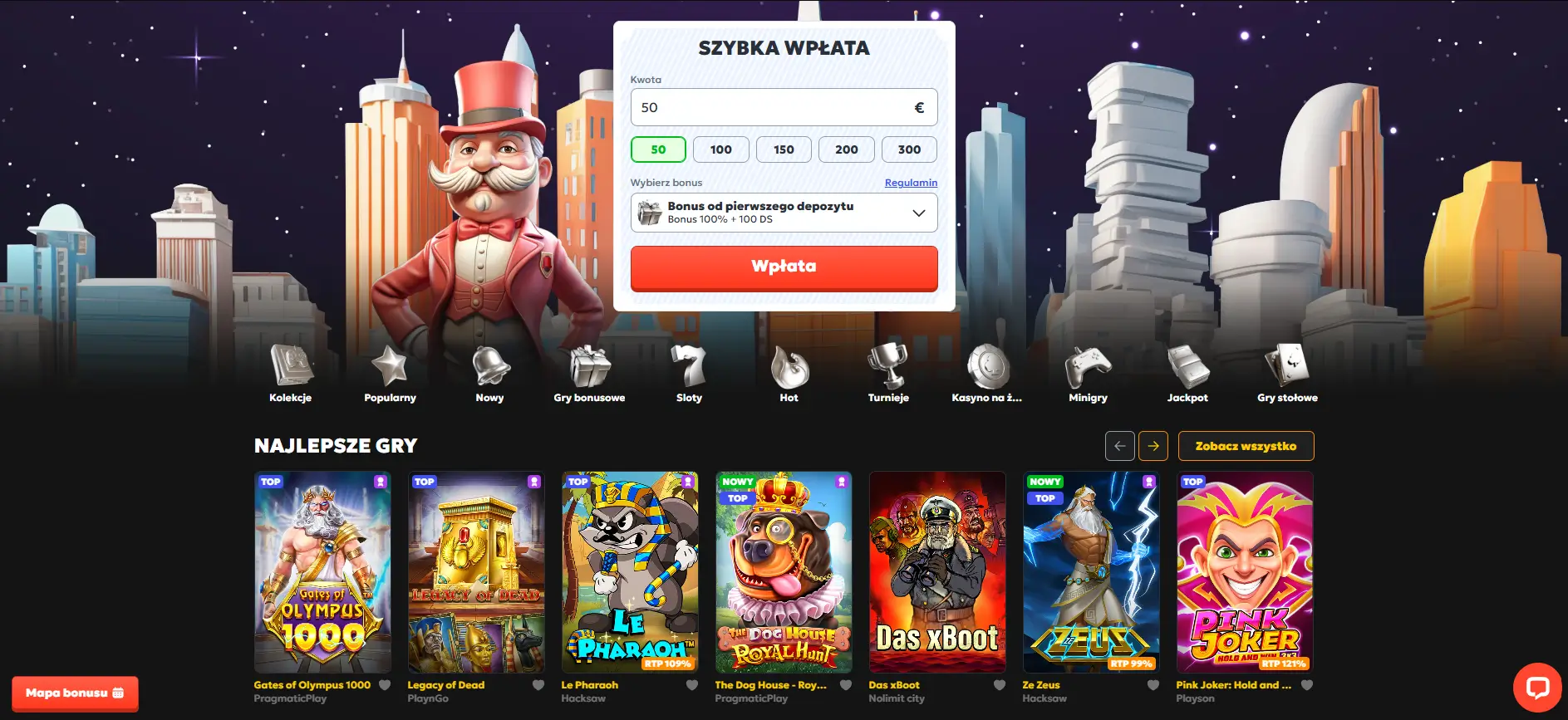 Wizerunek lobby kasyna